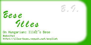 bese illes business card